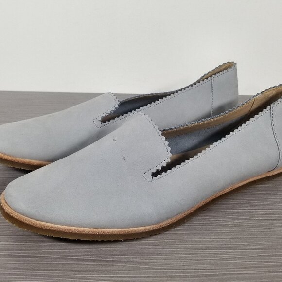 UGG Vista Slip-On Flat, Gray Leather, Womens Size 9.5 M / 40.5 - Picture 1 of 12
